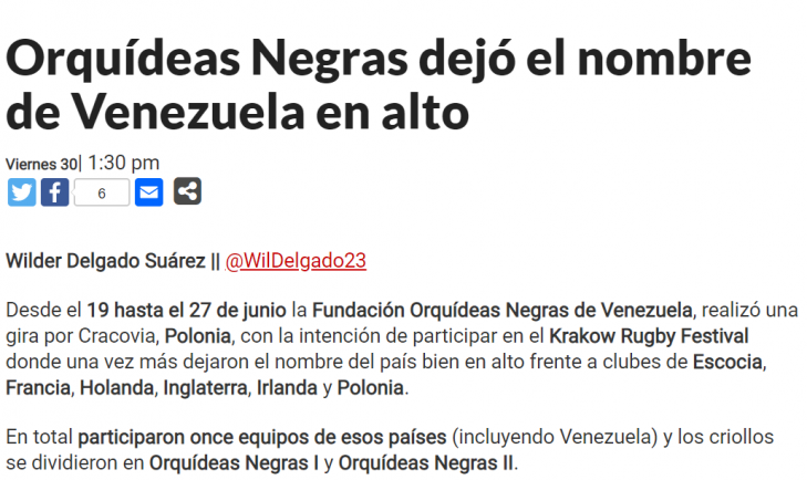 Orquídeas Negras dejó el nombre de Venezuela en alto