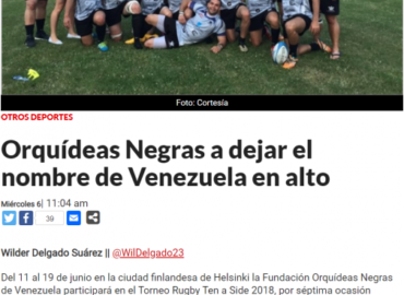 Orquídeas Negras a dejar el nombre de Venezuela en alto