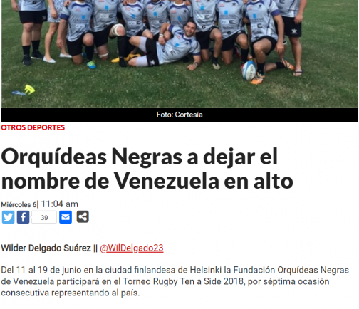 Orquídeas Negras a dejar el nombre de Venezuela en alto